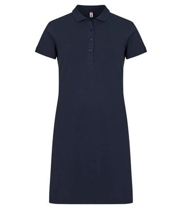 clique Polo-Kleid Marietta aus 100% Baumwolle, Dark Marineblau