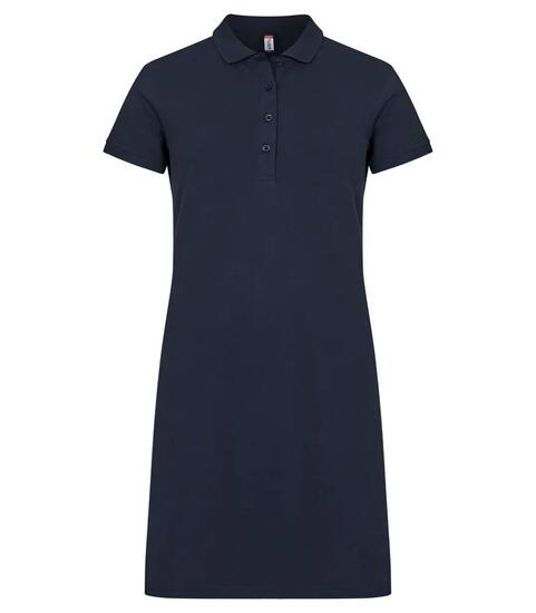 clique Polo-Kleid Marietta aus 100% Baumwolle, Dark Marineblau