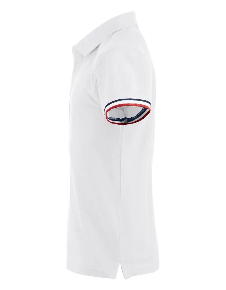 clique polo Newton en coton peigné 100% – blanc, 3XL 3/4