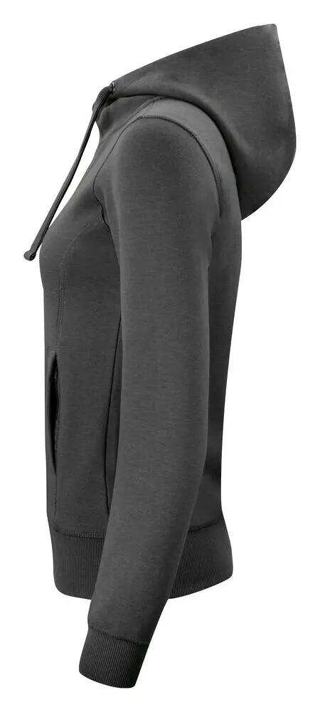 clique Classic Hoody Full Zip Women – Kapuzenjacke anthrazit melange 3/4