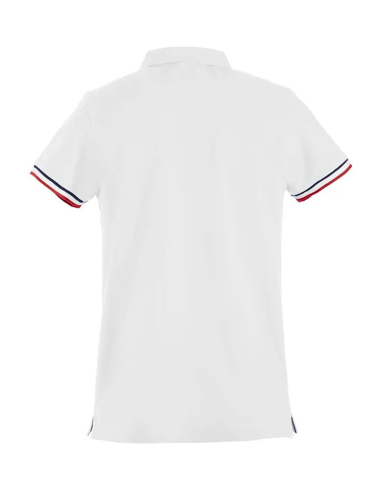 clique Polo uomo Newton 100% cotone pettinato bianco 2/4