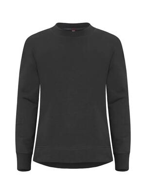 clique Miami PRO Roundneck Women – Felpa nera in cotone e poliestere riciclato