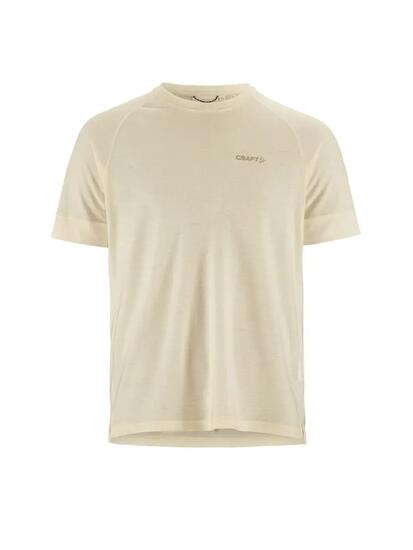 craft T-shirt Wool SS Tee M en jersey chaud 80% polyester recyclé/20% laine –