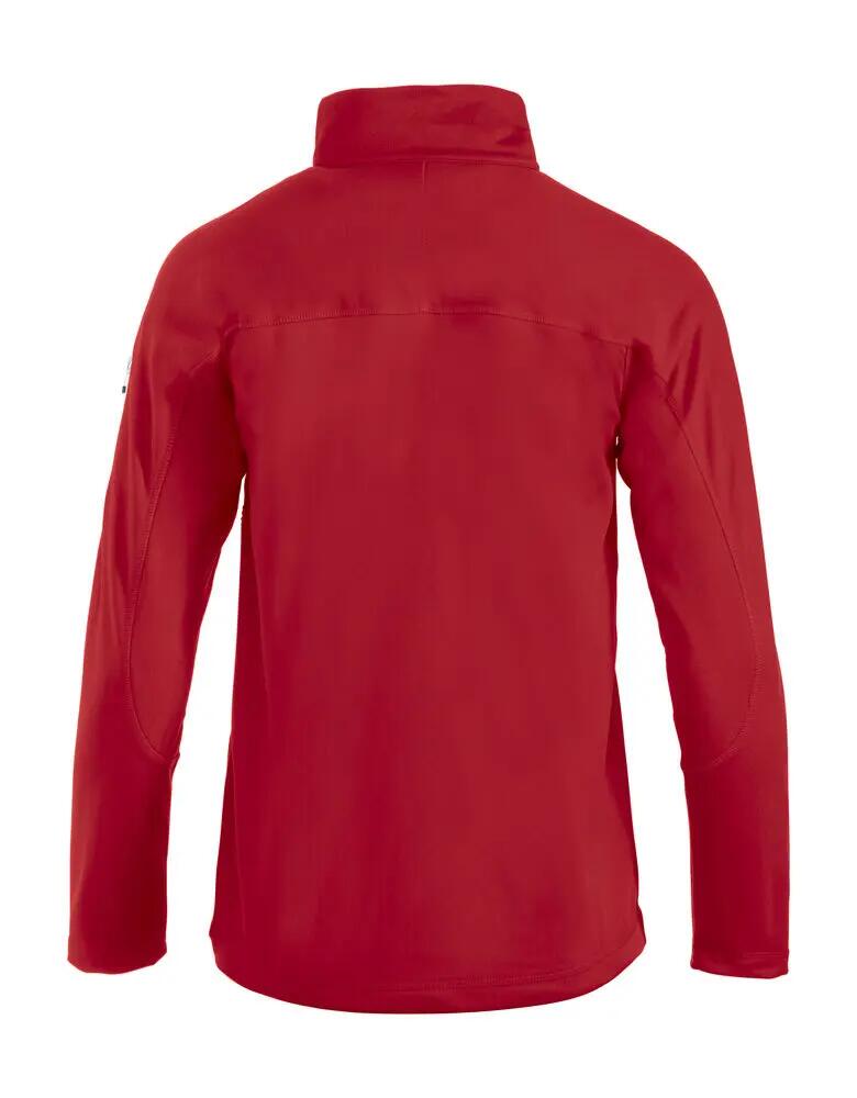 clique Ducan Giacca con zip unisex, interno spazzolato, rossa 3/4