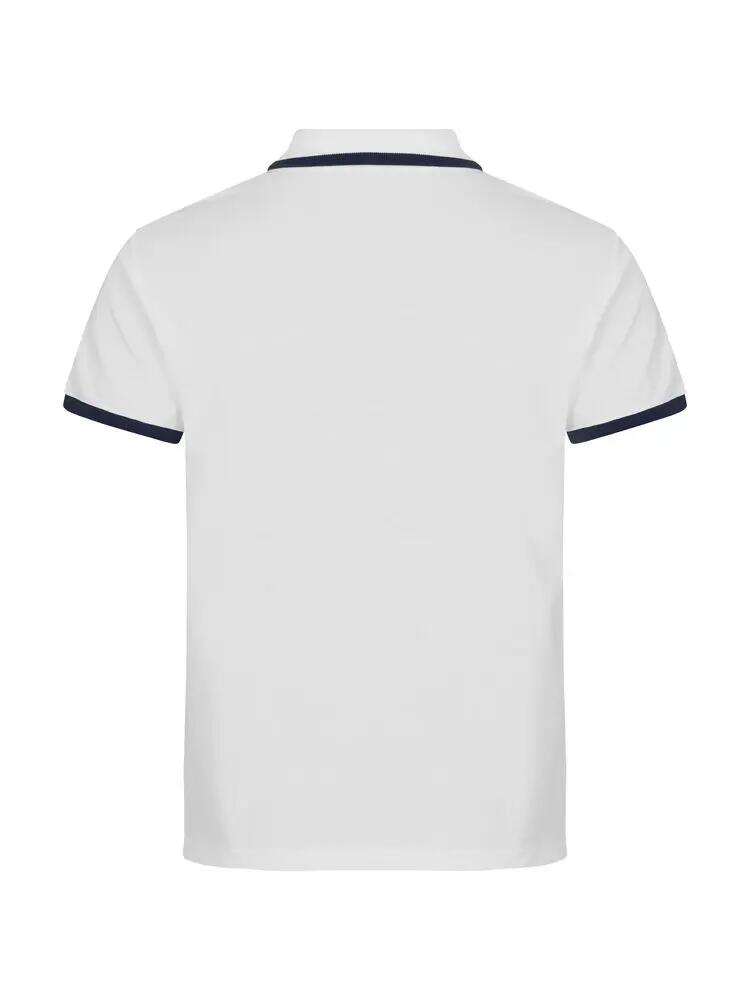 clique Polo Austin in cotone bianco con righe a contrasto 4/4