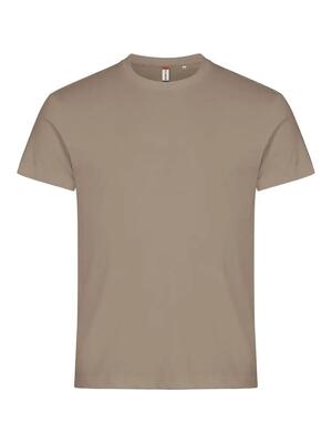 Clique basic-t heren t-shirt slim fit 100% katoen - caffe latte