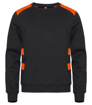 Clique ambition roundneck unisex sweater hoge zichtbaarheid – visib orange