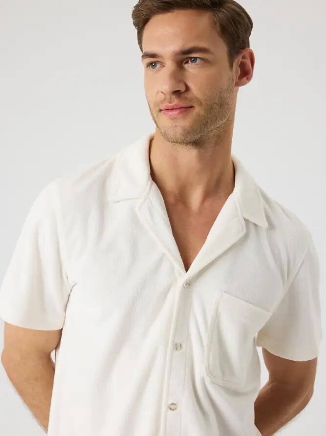 bjorn_borg BORG TOWELING POOL SHIRT couleur TOFU 5/5
