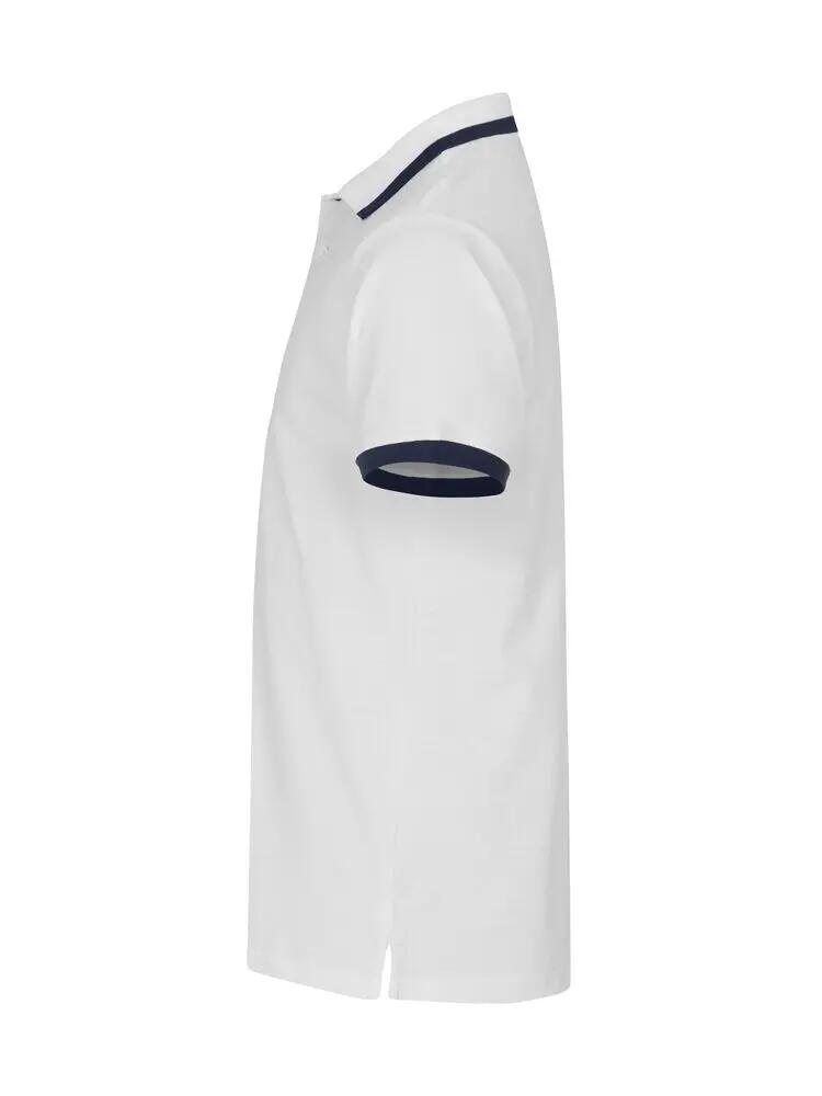 clique Polo Austin in cotone bianco con righe a contrasto 2/4