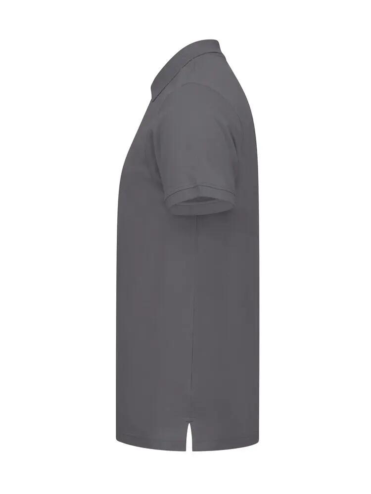 clique Classic Lincoln S/S polo em algodão Metal Grey 3/4