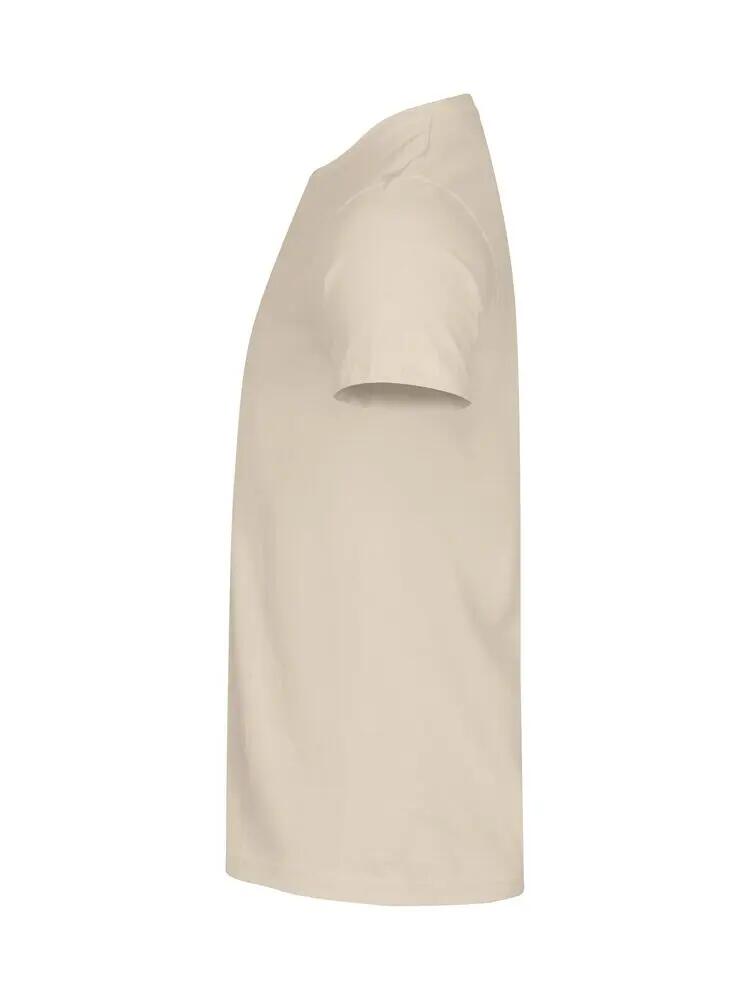 clique Basic-T T-shirt homem corte ajustado - 100% algodão (light khaki) 3/5