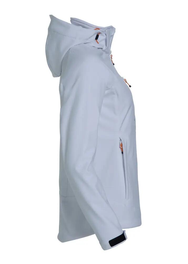 clique Milford Jacket Women Softshell 3 camadas com membrana TPU, branco 6/6