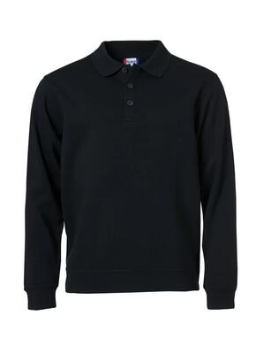 Clique basic polo sweater — polo‑kraag, anti‑pilling stof