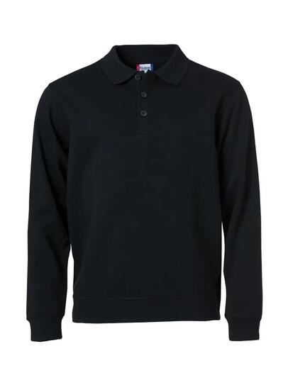 clique Basic Polo Sweater – Herren-Pullover schwarz, pflegeleicht