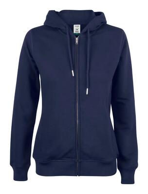 Clique premium oc hoody full zip dames donkerblauw