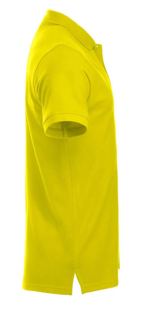 clique Polo Manhattan visibility yellow – manga corta, cuello con rayas jacquard 4/4