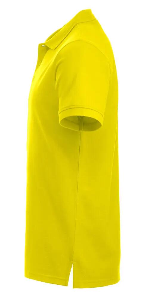 clique Polo Manhattan visibility yellow – manga corta, cuello con rayas jacquard 3/4