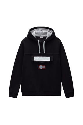 Sweat - homme - relaxed, capuche, poche zippée - burgee - noir