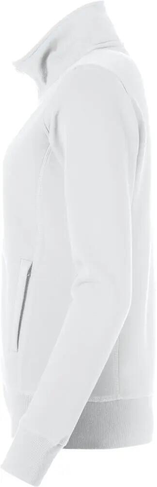 clique Classic Cardigan Women – cardigan sweat com bolsos com fecho, branco 3/4