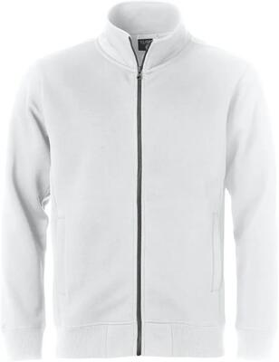 clique Classic Cardigan in misto cotone con tasche con zip bianco