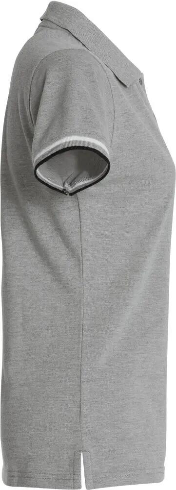 clique Newton Women Polo aus 100% Ring-Spun-Baumwolle – Grey Melange 4/4