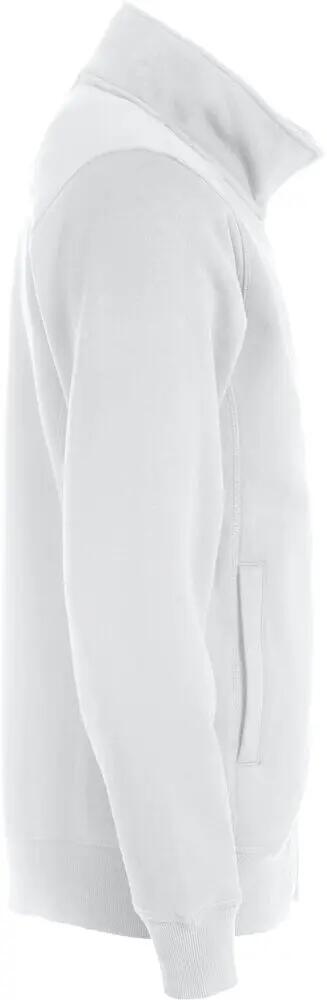 clique Classic Cardigan uomo — cardigan sweat bianco con tasche laterali 4/4