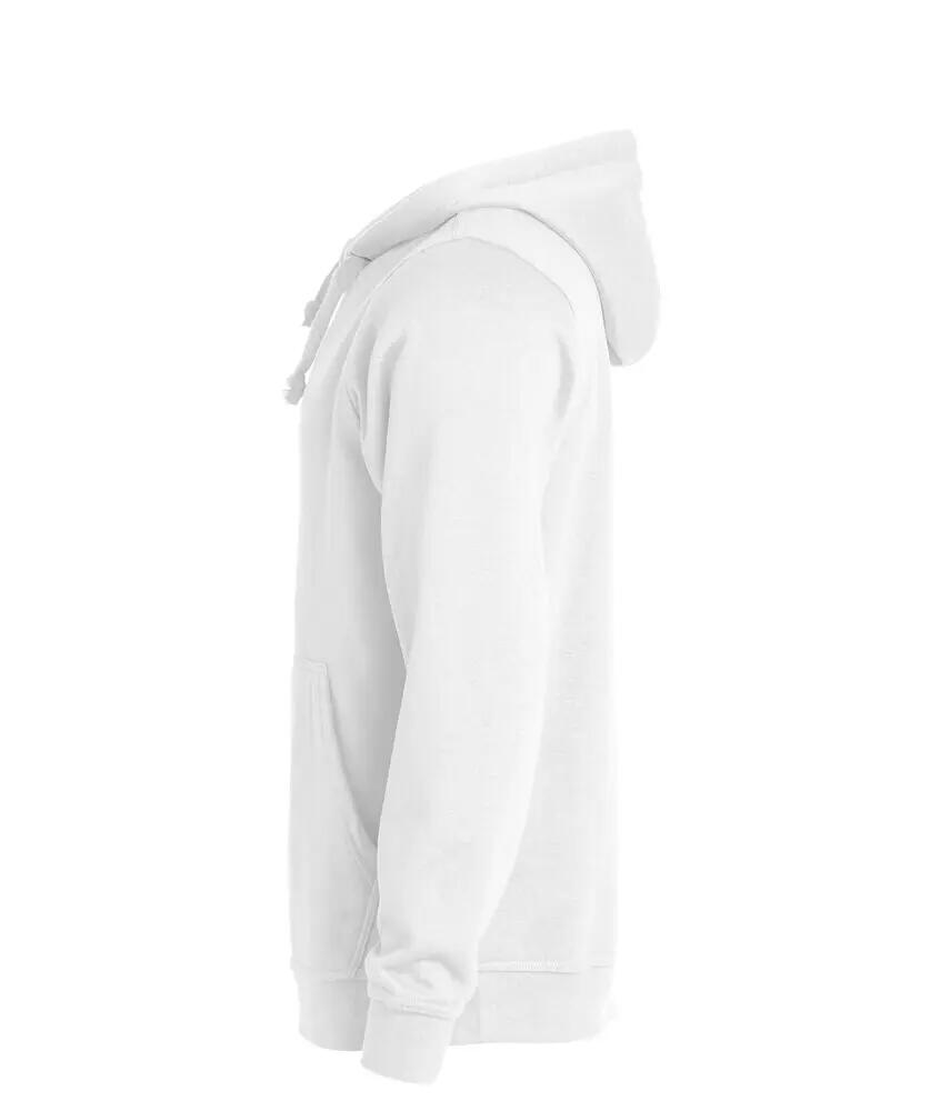 clique Basic Hoody Unisex Kapuzenpullover weiß, pflegeleichtes Material 3/4
