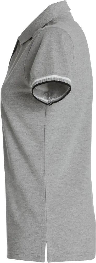 clique Newton Women Polo aus 100% Ring-Spun-Baumwolle – Grey Melange 3/4
