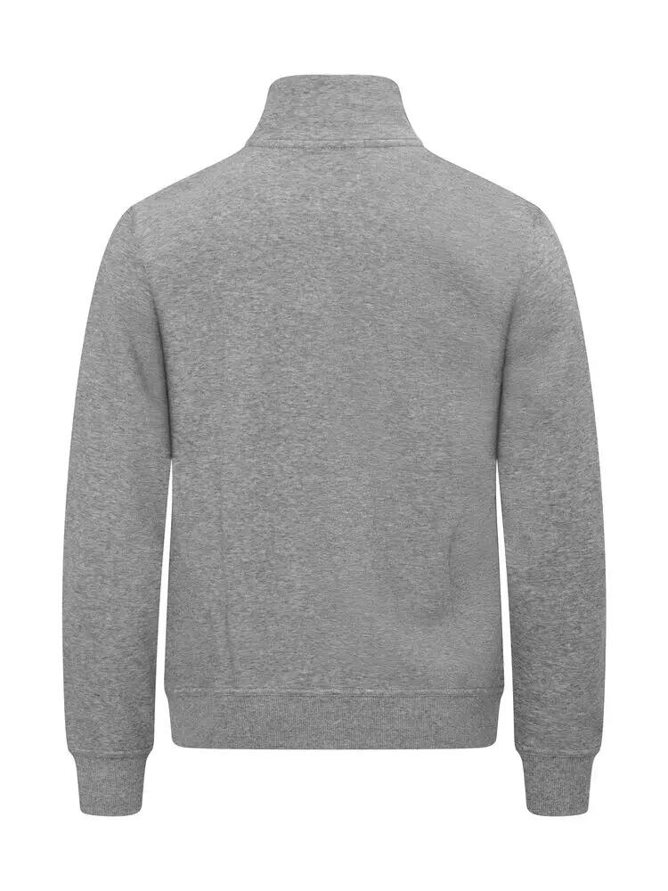 clique Cardigan Miami full-zip in cotone riciclato — Grey Melange 4/4