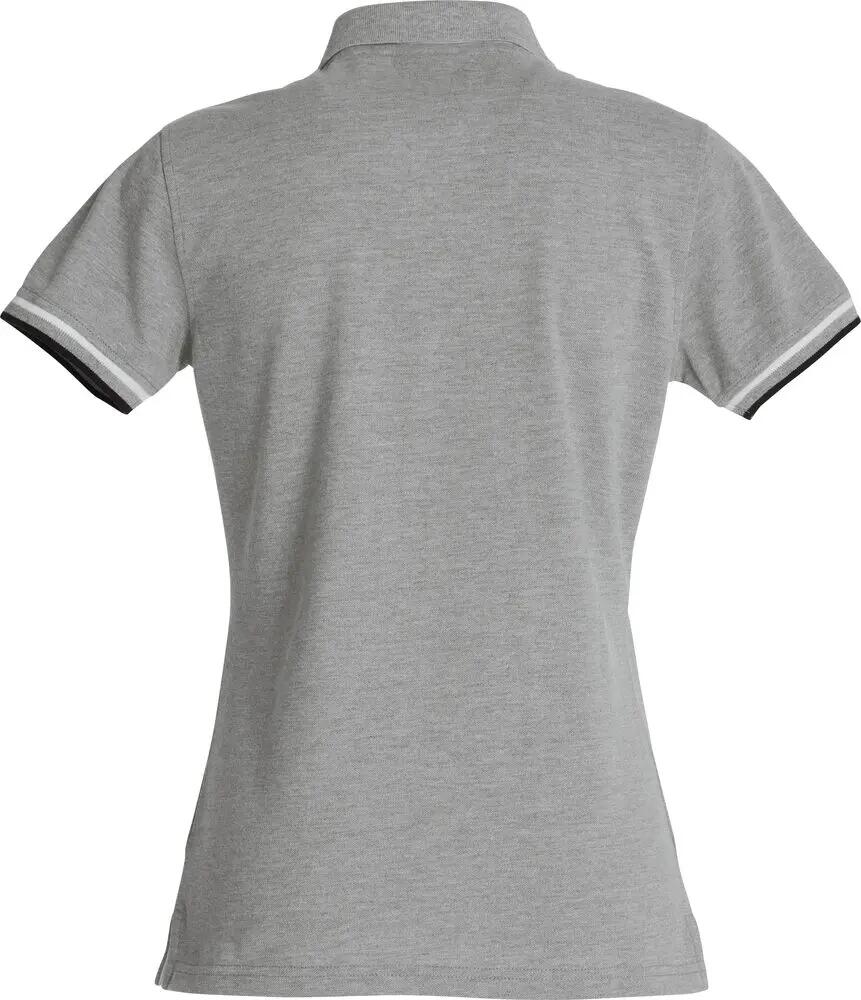 clique Newton Women Polo aus 100% Ring-Spun-Baumwolle – Grey Melange 2/4