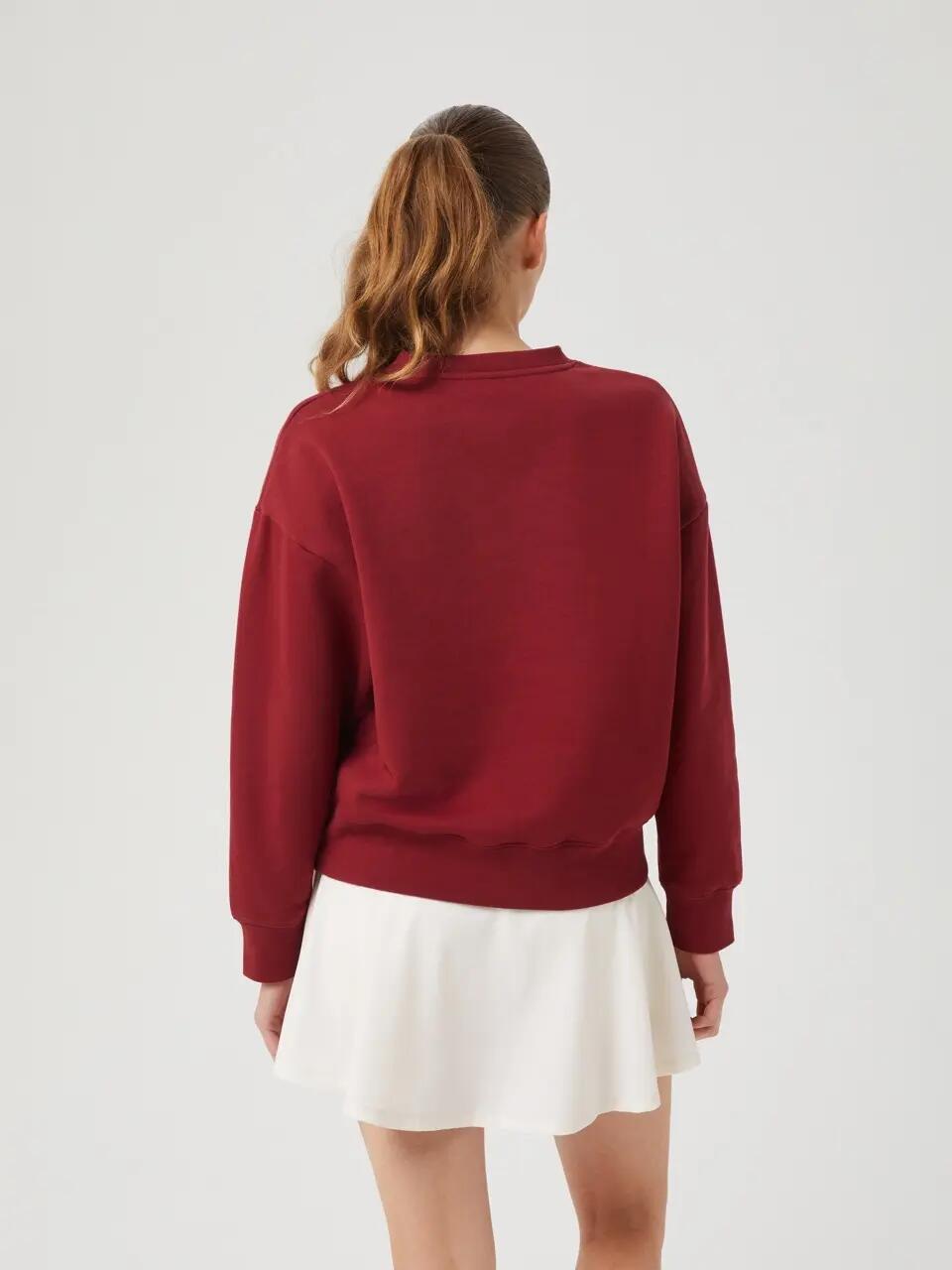 bjorn_borg BORG BOYFRIEND CREW mulher – corte boyfriend, cor POMEGRANATE 2/4