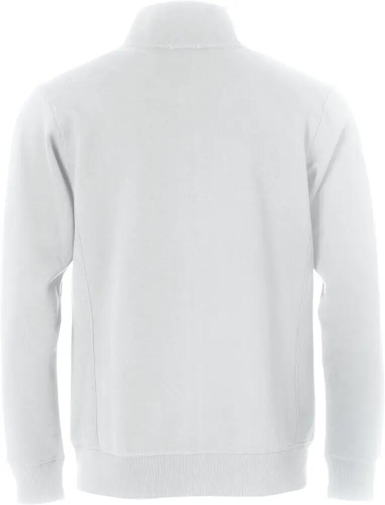 clique Classic Cardigan uomo — cardigan sweat bianco con tasche laterali 2/4