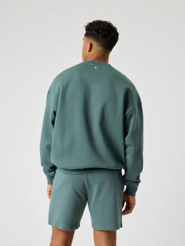 bjorn_borg BORG OVERSIZED LOGO SWEATSHIRT — BALSAM GREEN 2/4