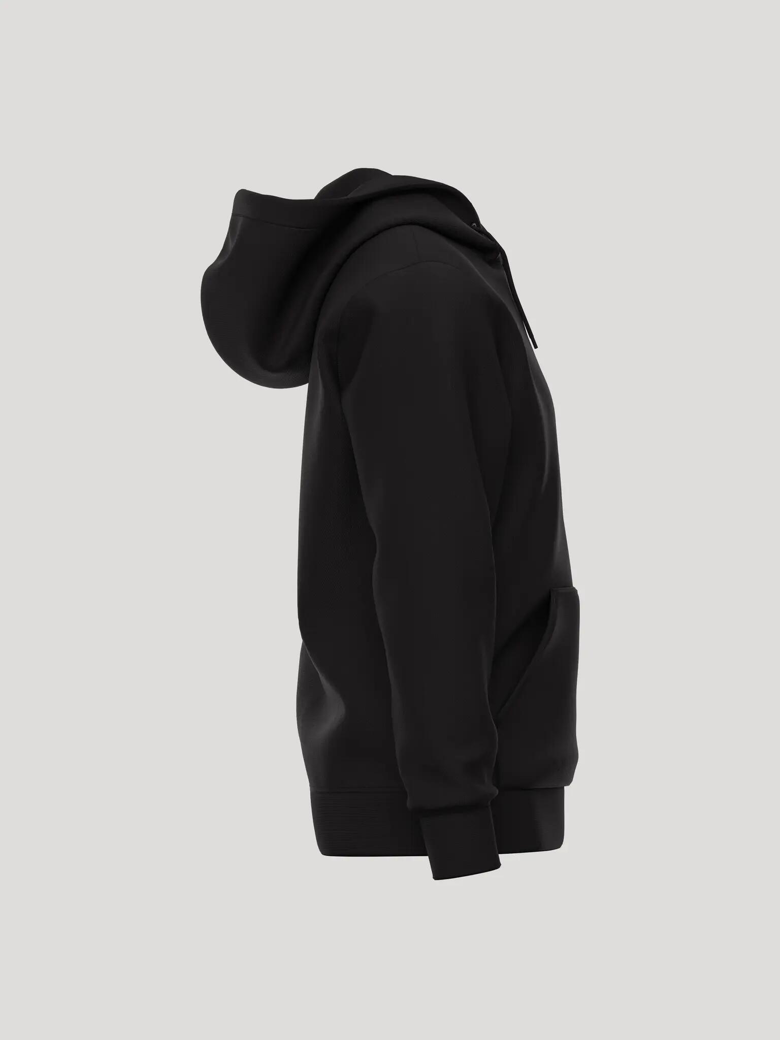 bjorn_borg BORG ESSENTIAL 1 HOODIE in poliestere riciclato nero – BLACK BEAUTY 4/4
