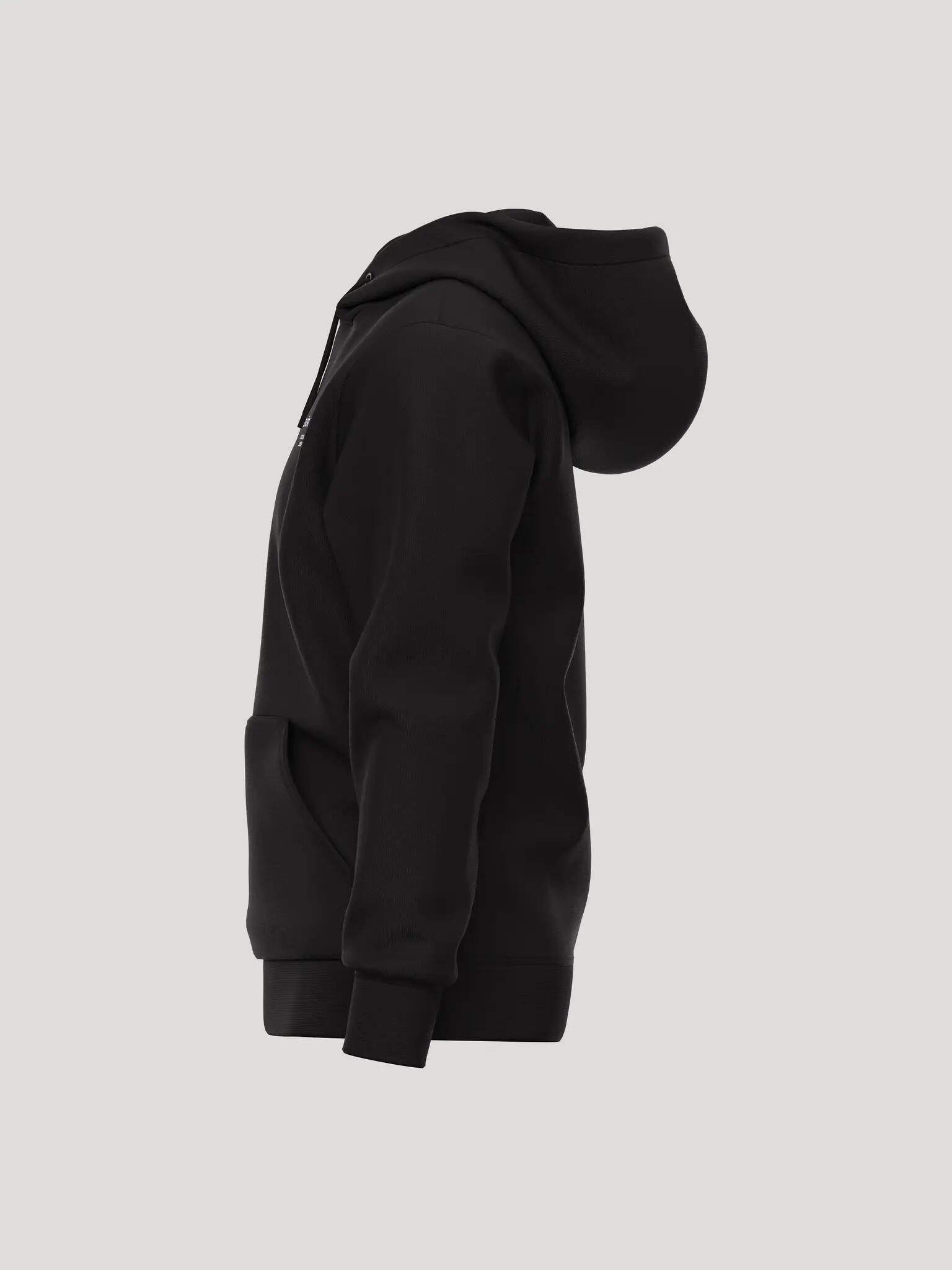 bjorn_borg BORG ESSENTIAL 1 HOODIE in poliestere riciclato nero – BLACK BEAUTY 3/4