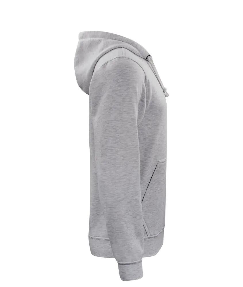 clique Basic Hoody unisexo cinza mesclado - macio e resistente 4/4