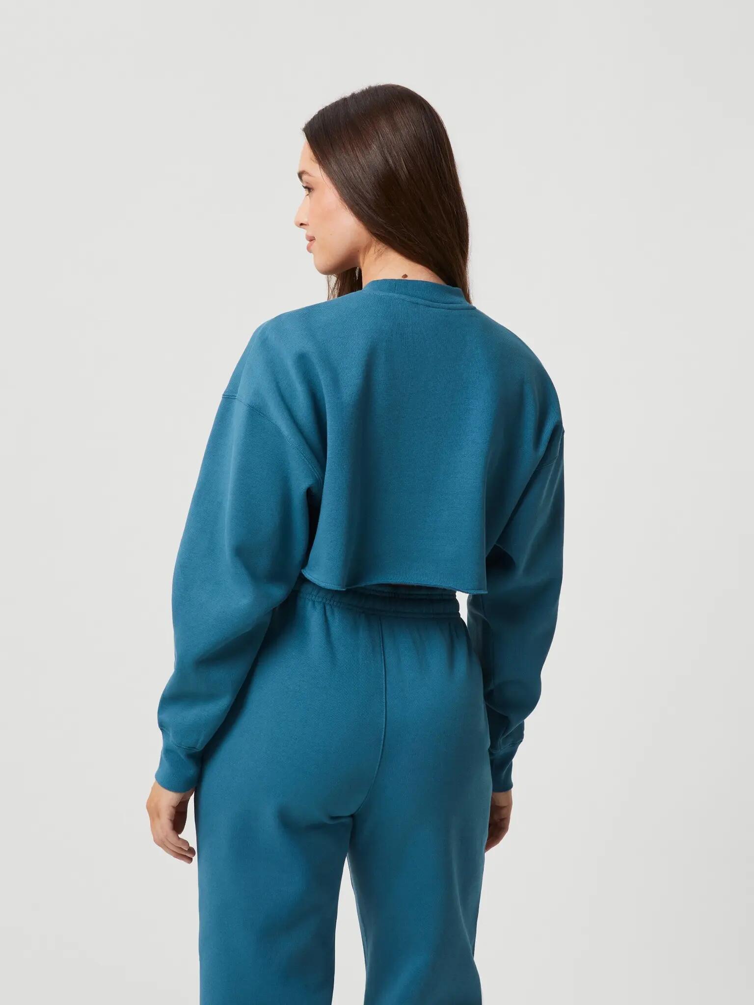 bjorn_borg STUDIO OVERSIZED CROPPED CREW — MALLARD BLUE 2/5