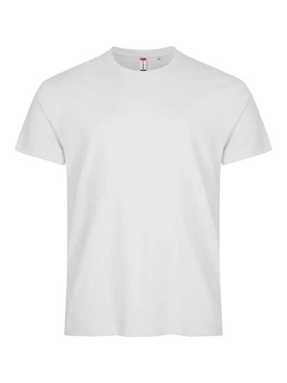 clique Basic-T T-shirt homme ajustée en coton blanc – white