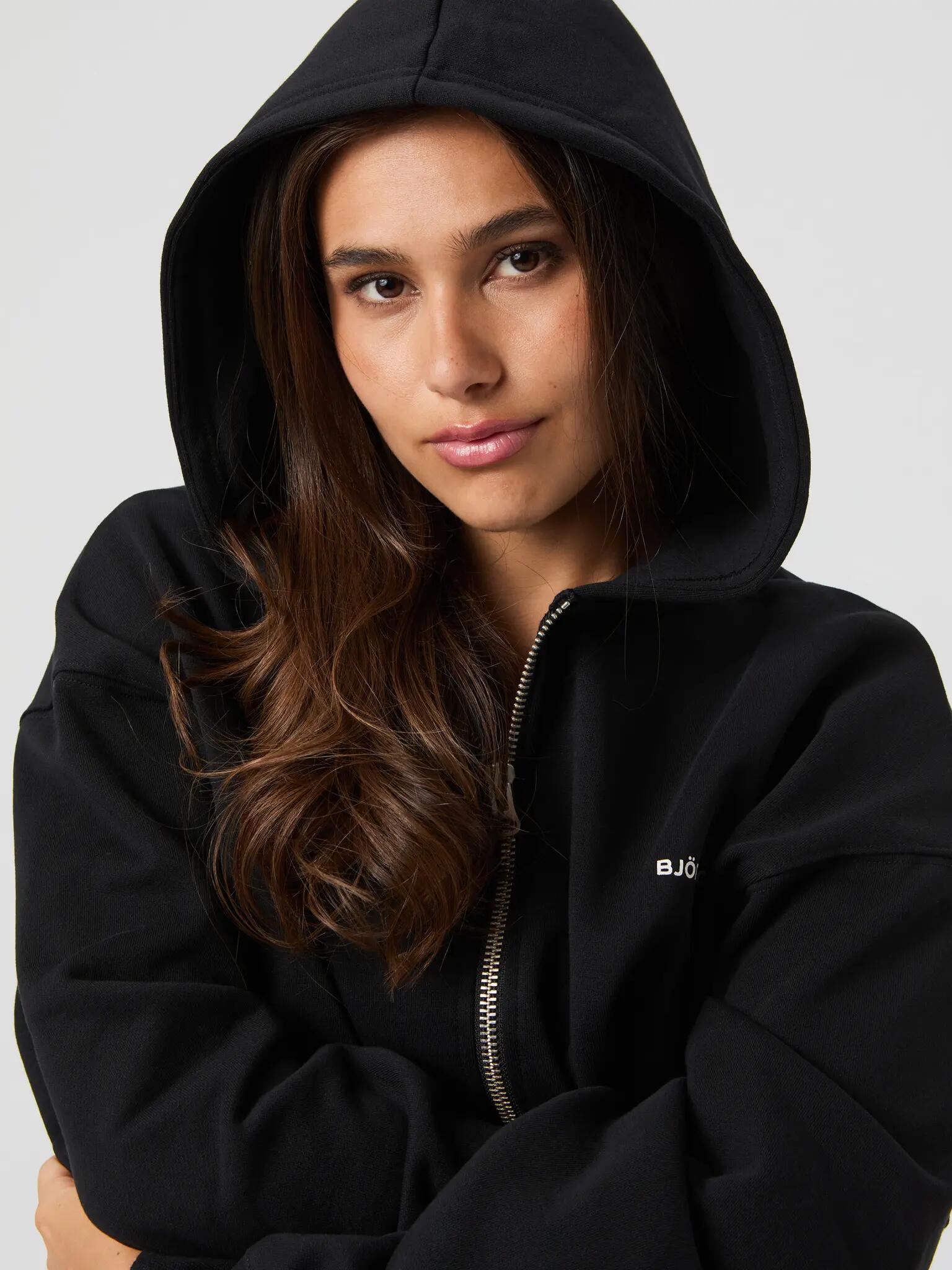 bjorn_borg BORG OVERSIZED ZIP HOODIE – BLACK BEAUTY 4/5