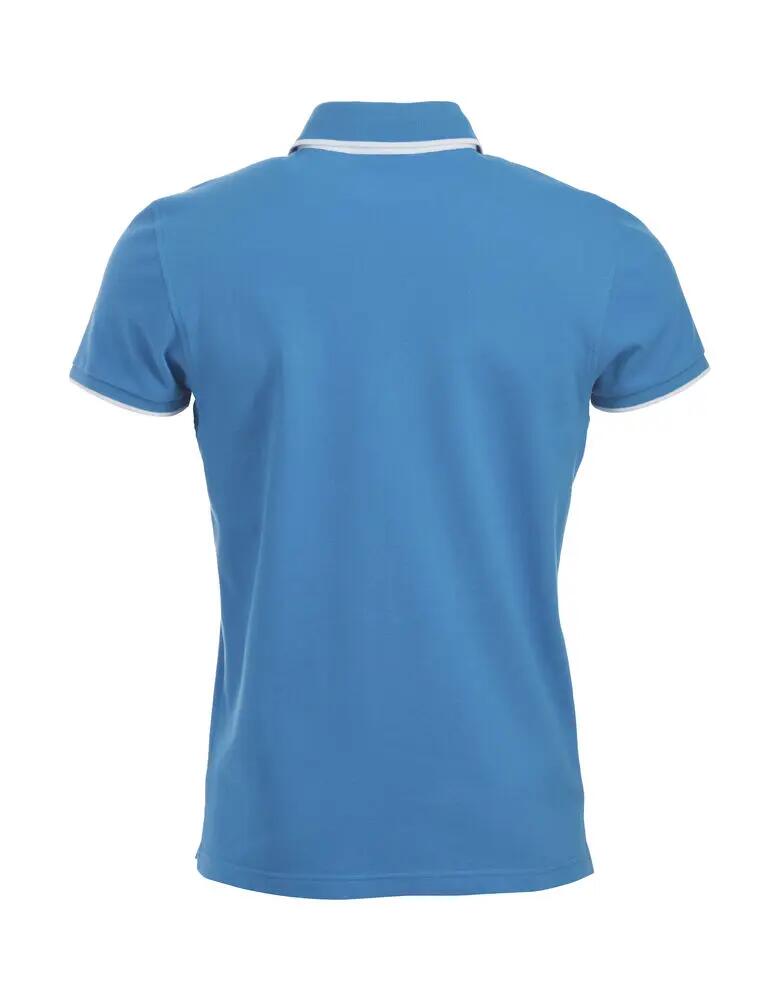clique Polo Seattle en coton 100% bleu vif 2/4