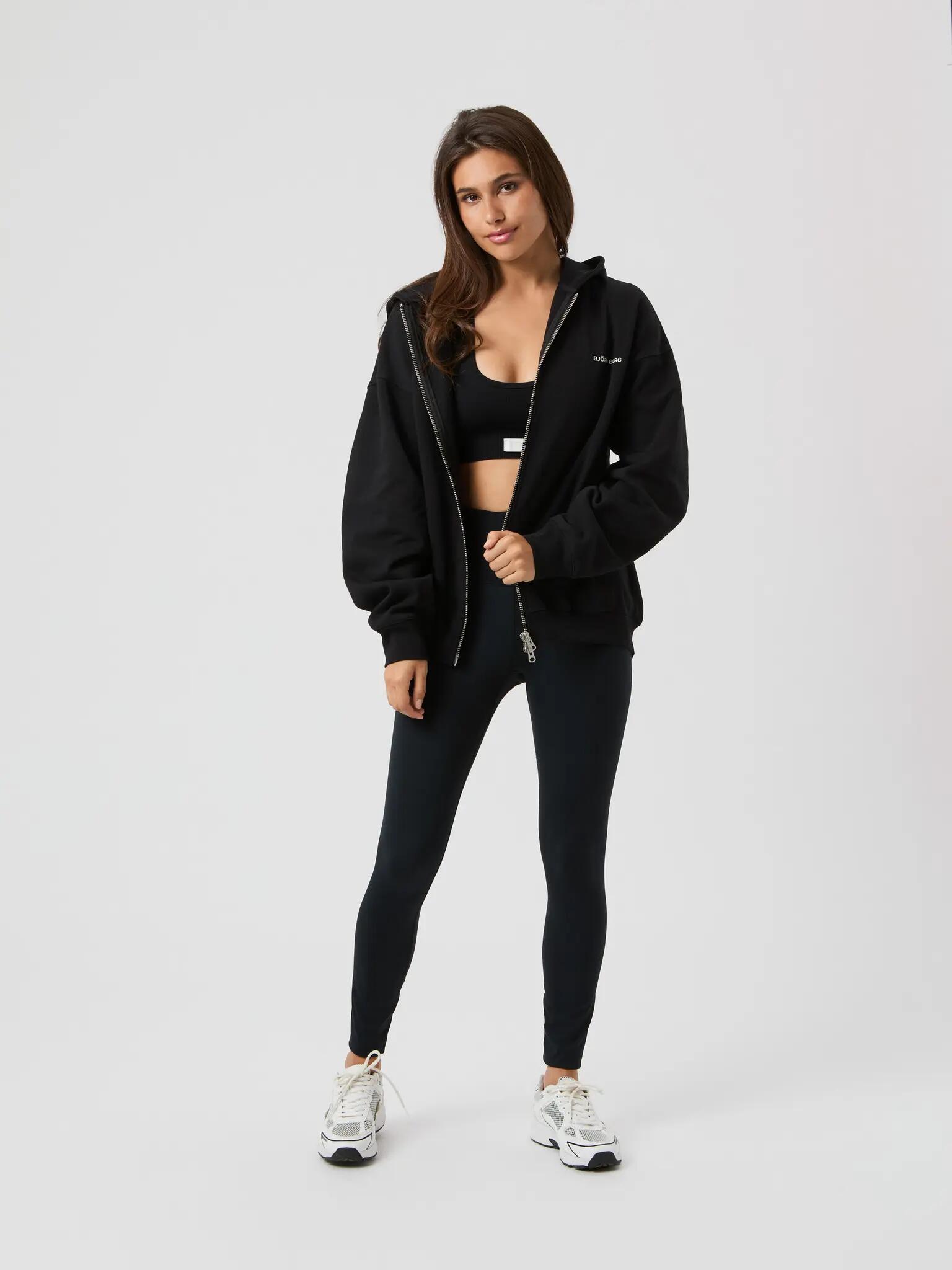 bjorn_borg BORG OVERSIZED ZIP HOODIE – BLACK BEAUTY 3/5