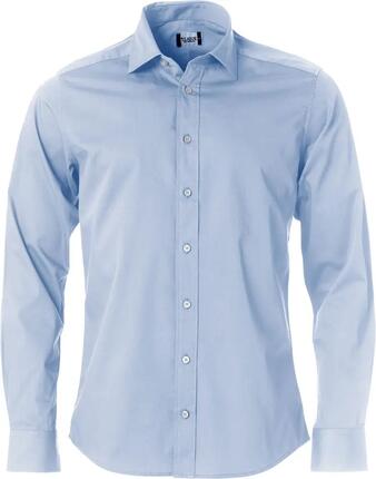 clique Clark chemise manches longues en coton léger bleu