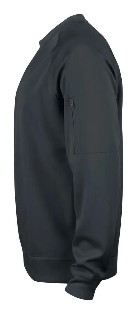 clique Basic Active Roundneck sweatshirt cuello redondo preta poliéster 3/4