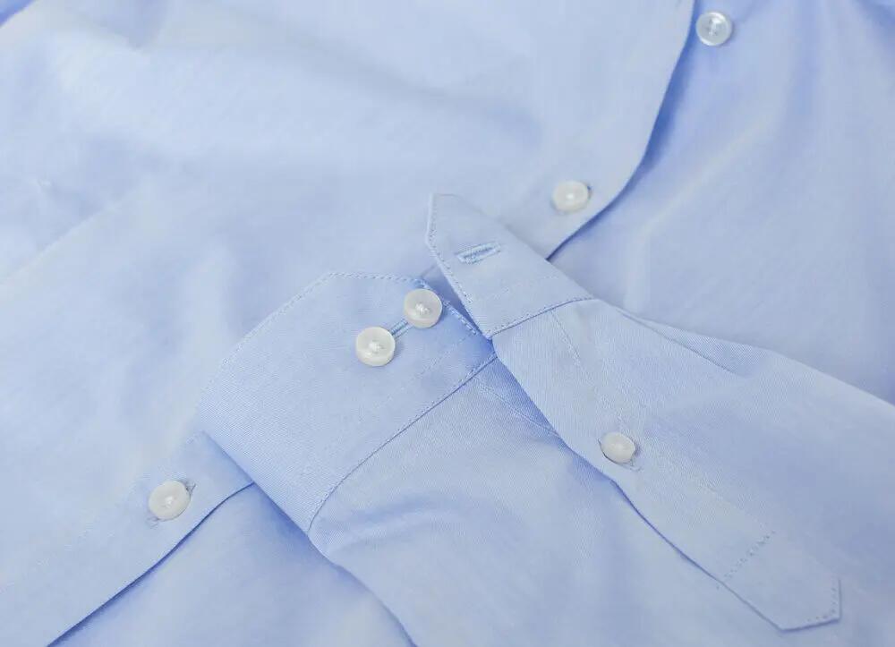 clique Clark Camisa manga larga 100% algodón, corte regular, azul claro 2/5