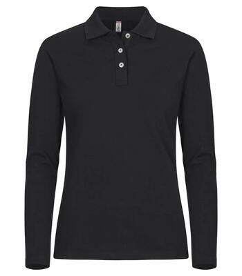 Clique stretch premium polo l/s women – dames lange mouw polo met stretch