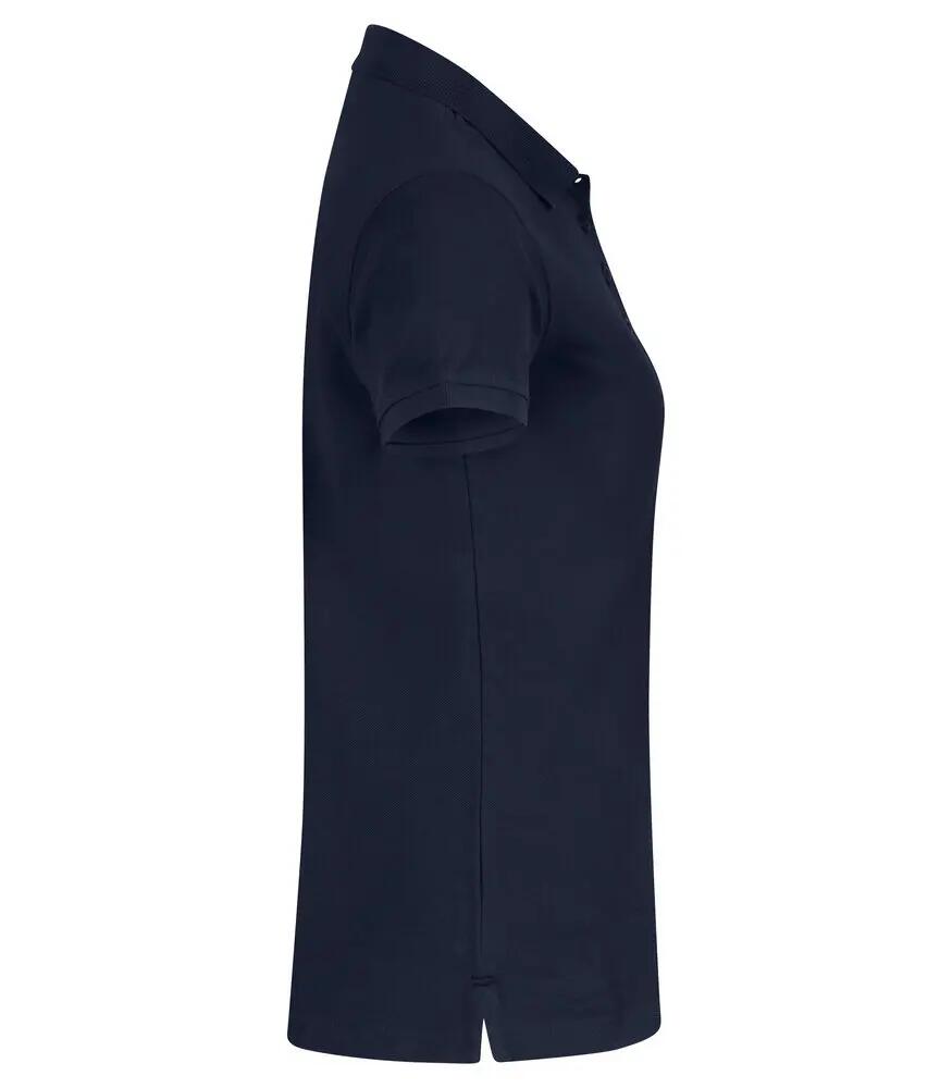clique Heavy Premium Polo Women van gekamd katoen — dark navy 4/4
