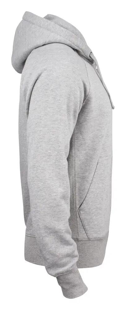 clique Harper unisex gewatteerde capuchonvest met rits grijs gemêleerd 4/4