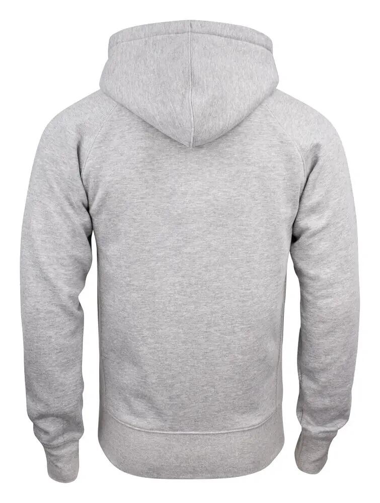 clique Harper unisex gewatteerde capuchonvest met rits grijs gemêleerd 2/4
