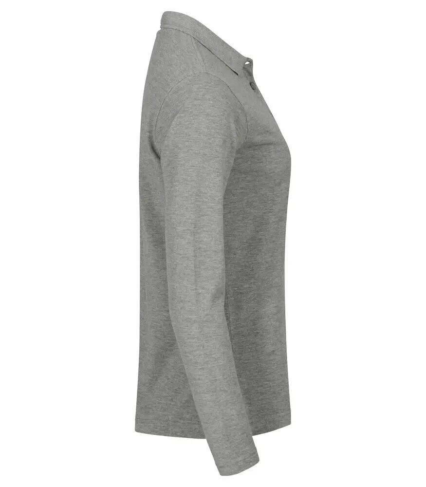 clique Manhattan L/S Women Lange mouw polo - Grey Mélange 2/4