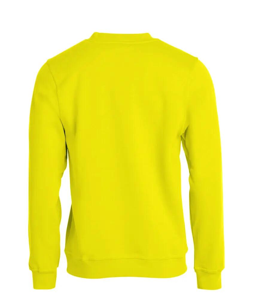 clique Basic Roundneck sudadera unisex amarillo de alta visibilidad 2/4